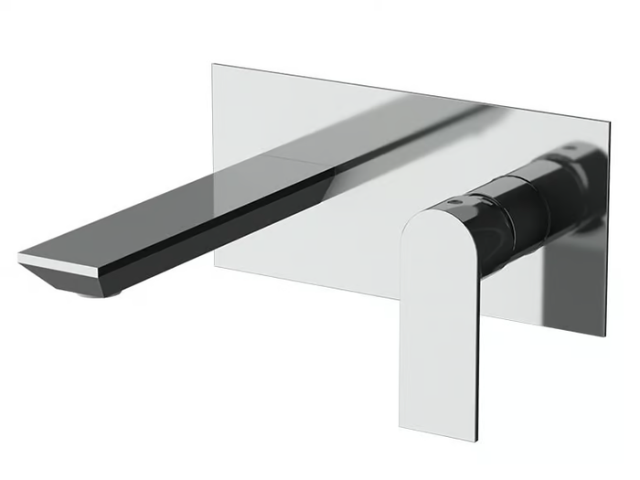 AVENUE - Wall-mounted single handle washbasin mixer with plate _ Rubinetterie Mariani